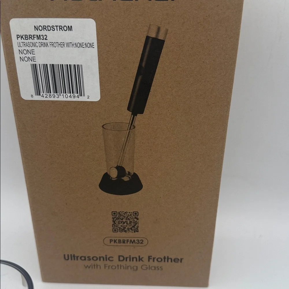 NutriChef Ultrasonic Drink milk Frother with Glass new open box